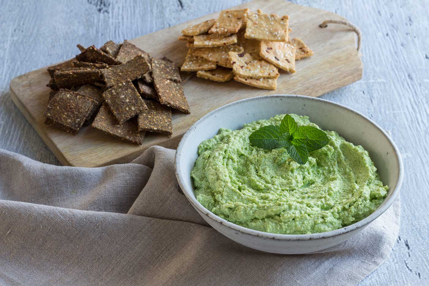 Pea and Feta Hummus - The 4 Blades